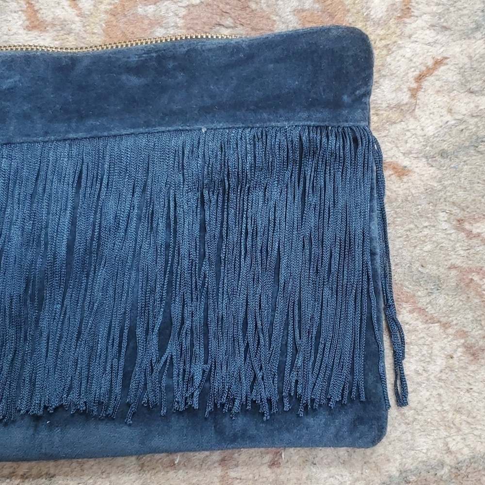 Paper Source navy Fringe Pouch - Picture 3 of 7